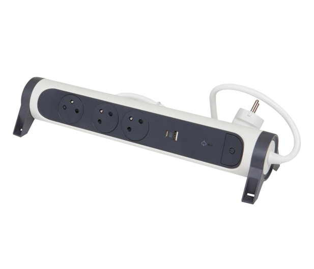 LEGRAND Przedłużacz ochronny - 3 gniazda, USB, USB-C, 1,5m 49417 - 1047768 - zdjęcie
